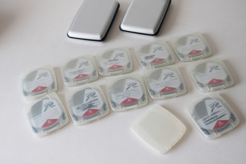 photo of vintage PC computer Iomega Clik! card drives & storage disc lot 40 MB Pocket Zip mini disks used #5